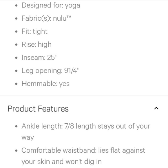 Lululemon Align 7/8 Pant - Picture 2 of 6